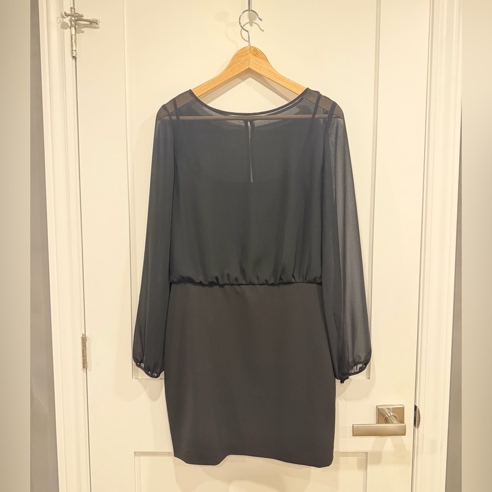 Banana Republic Black Sheer Mini Dress